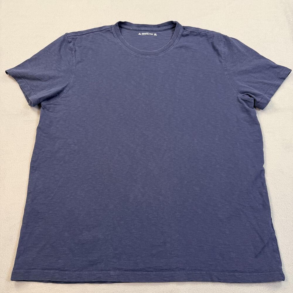 American Giant Shirt Mens XL Blue Slub Cotton Crewneck Tee Made USA Tagless